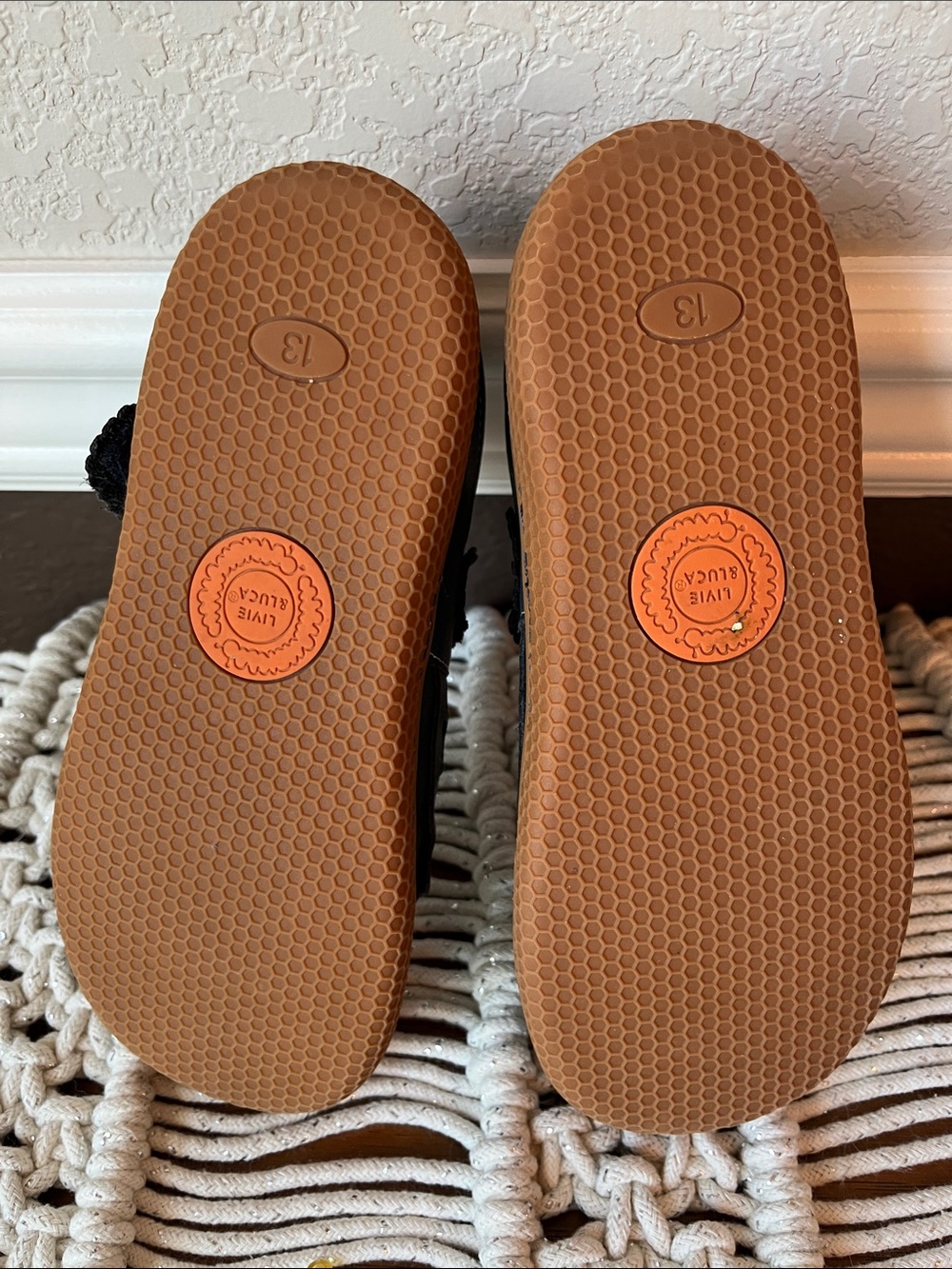 Livie & Luca Navy Mary Jane Shoes with Tan Sole - Picture 5 of 5